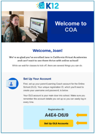 Set Up Your Online School (OLS) Accounts — Step 1