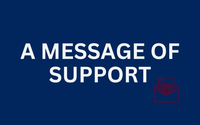 A Message of Support